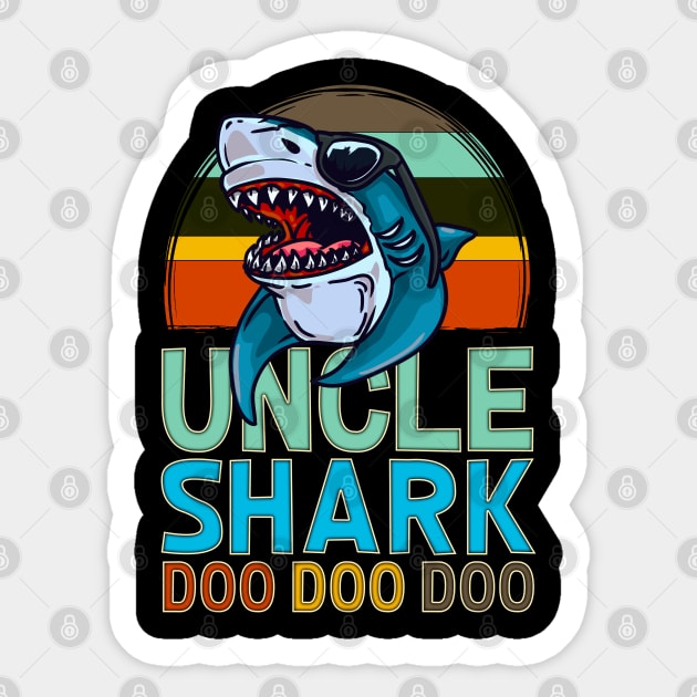 Uncle Shark Doo Doo Uncle Gifts Sticker by aneisha